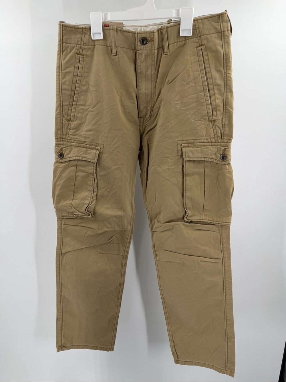 Levi’s Men’s Cargo Relaxed Fit Tan Brown Pants Size 31x32 new flaw*